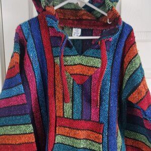 Large Baja Mexican Hoodie Drug Rug